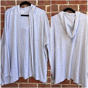 Lou & Grey hoodie long sleeve open front lounge cardigan women's XXL